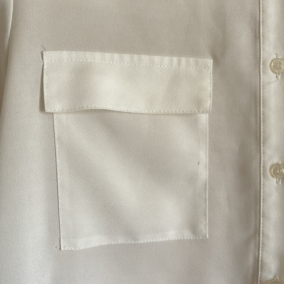 Calvin Klein Black and White Color Block Button Up Top Size Medium - Picture 4 of 7